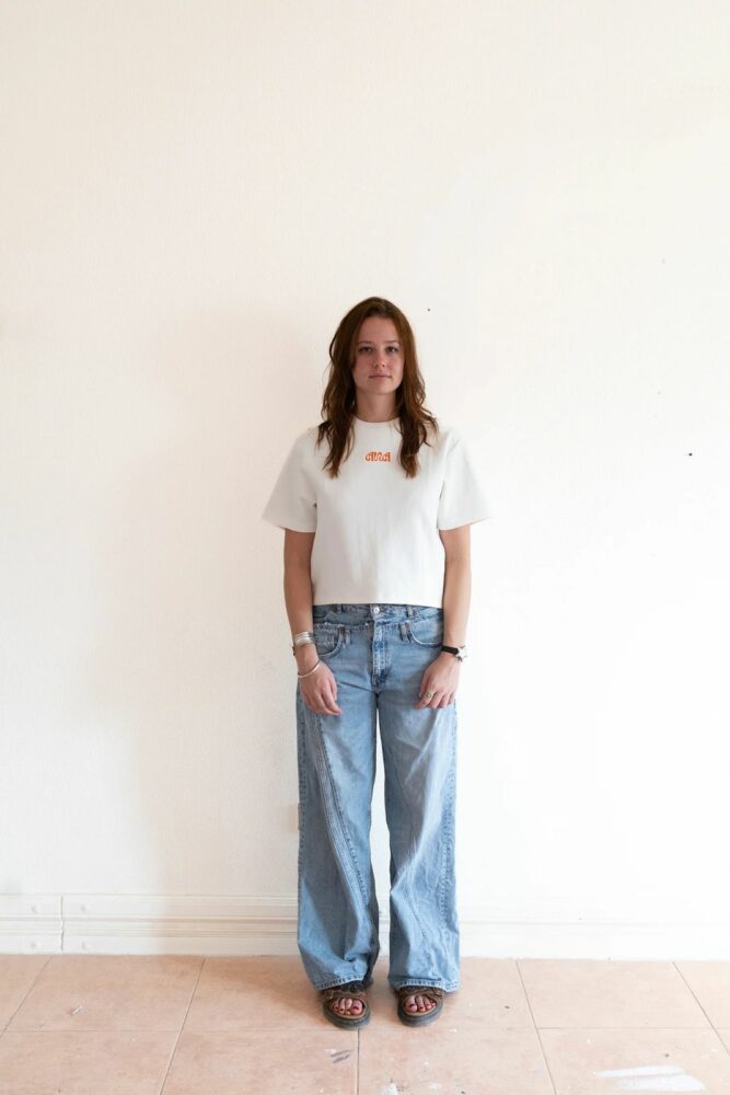 Boxy Cropped Tee - Ivory