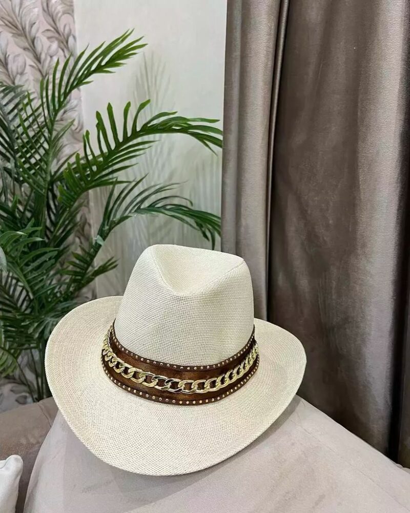 Brown Chain Hat