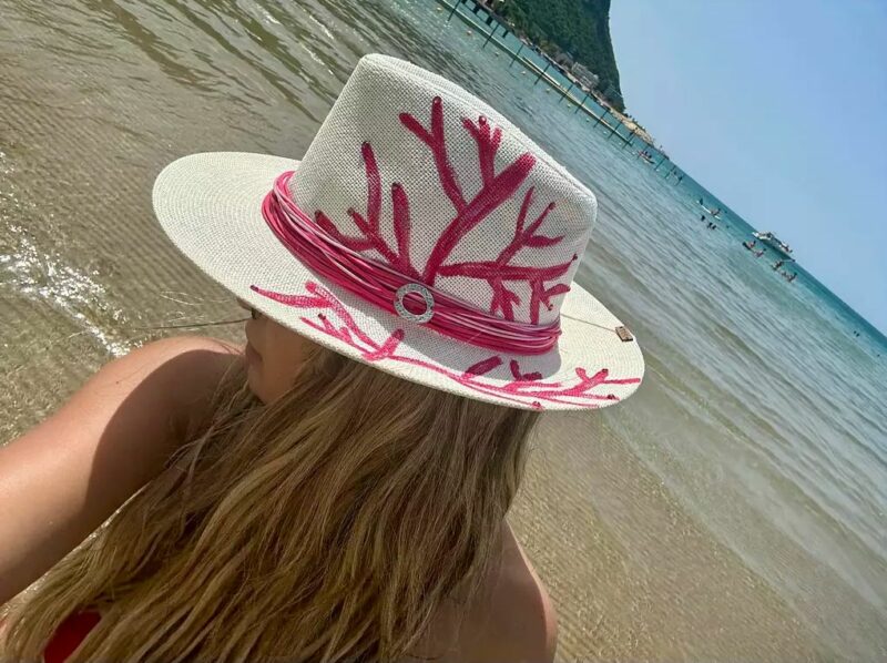 Coral Pink Hat