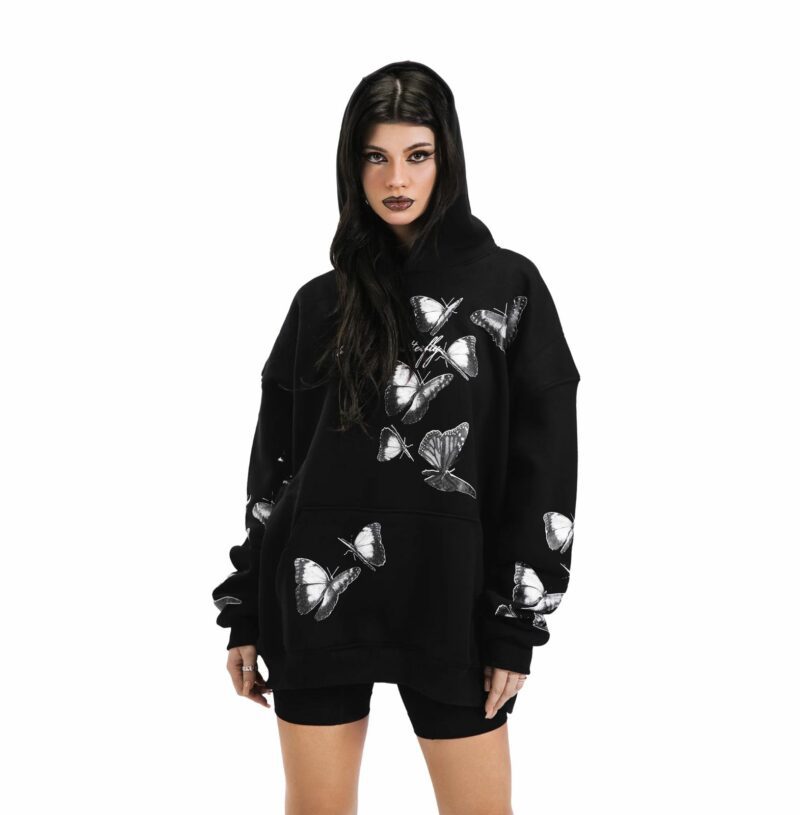 BREAKOUT BUTTERFLY Black Hoodie