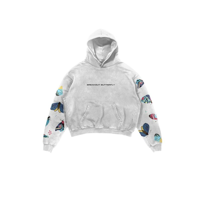 BREAKOUT BUTTERFLY White Hoodie