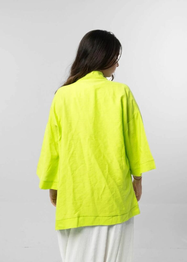 Lime Linen Cardigan