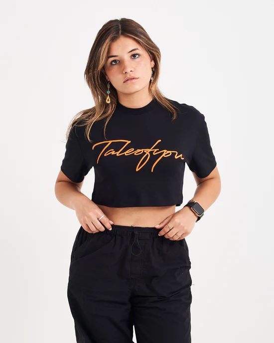 Signature Crop Black TEE