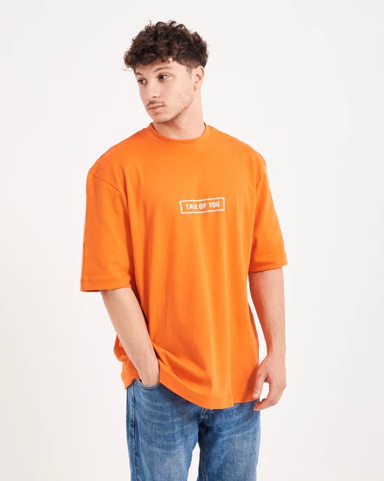 T.O.Y Boxed Logo Orange Tee