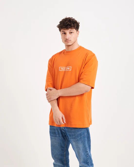 T.O.Y Boxed Logo Orange Tee