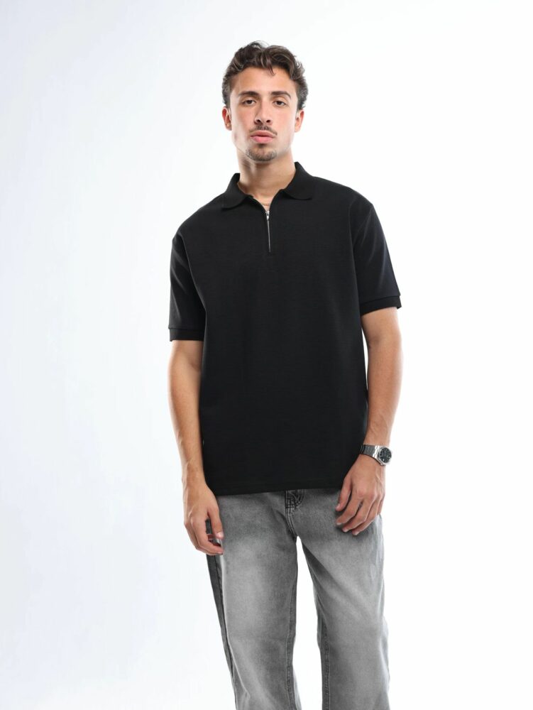 Black Quarter zip Shirt