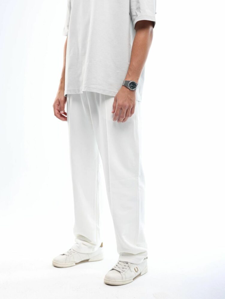 Front Seam Sweatpants - White