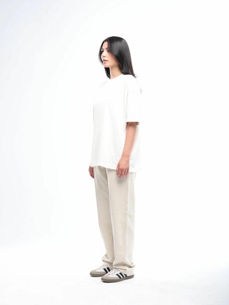 Front Seam Sweatpants - White