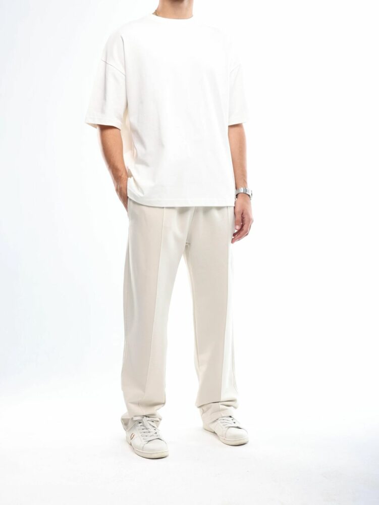 Front Seam Sweatpants - White