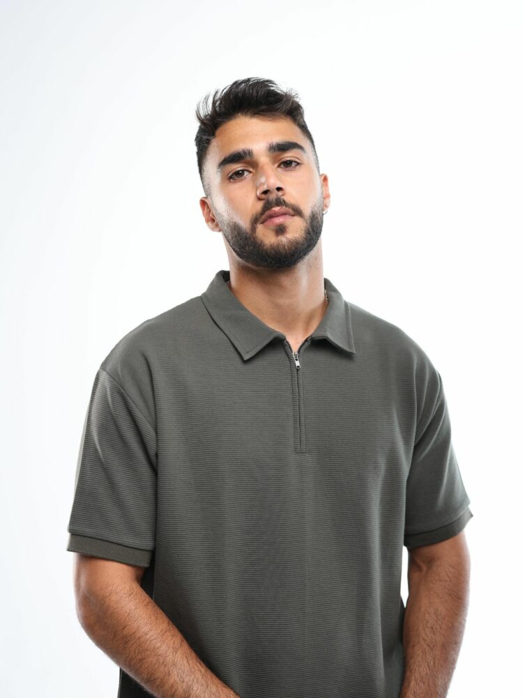 Olive Quarter Zip Shirt