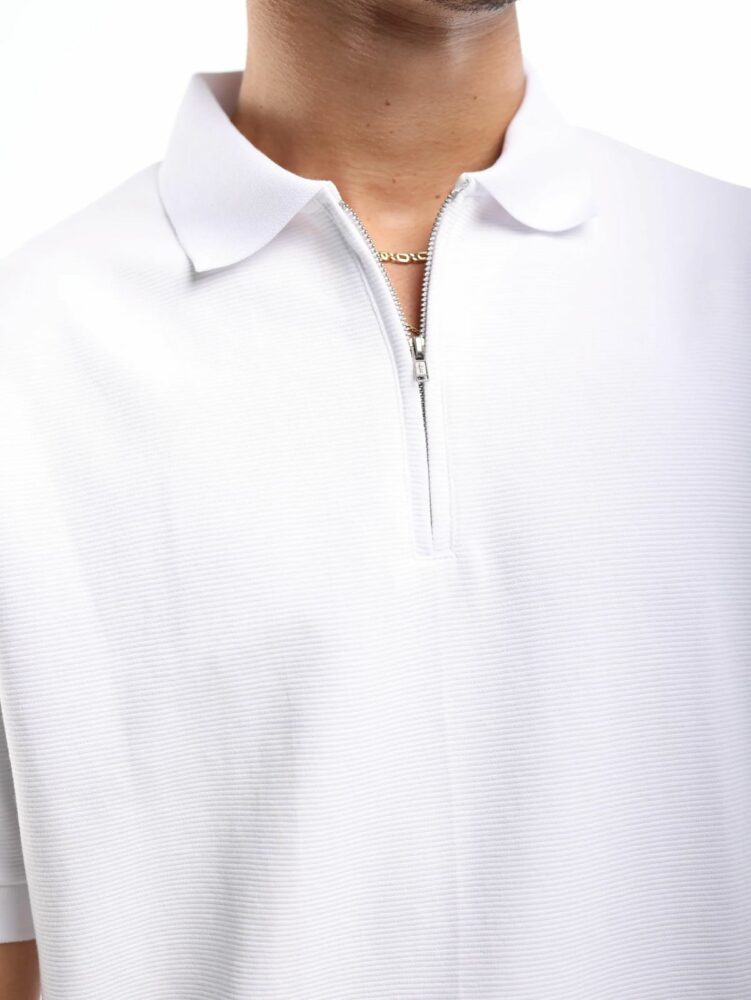 White Quarter Zip Shirt