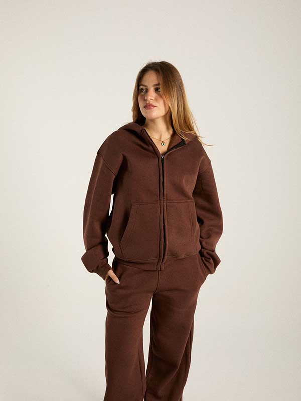 Brown Zip Up 3