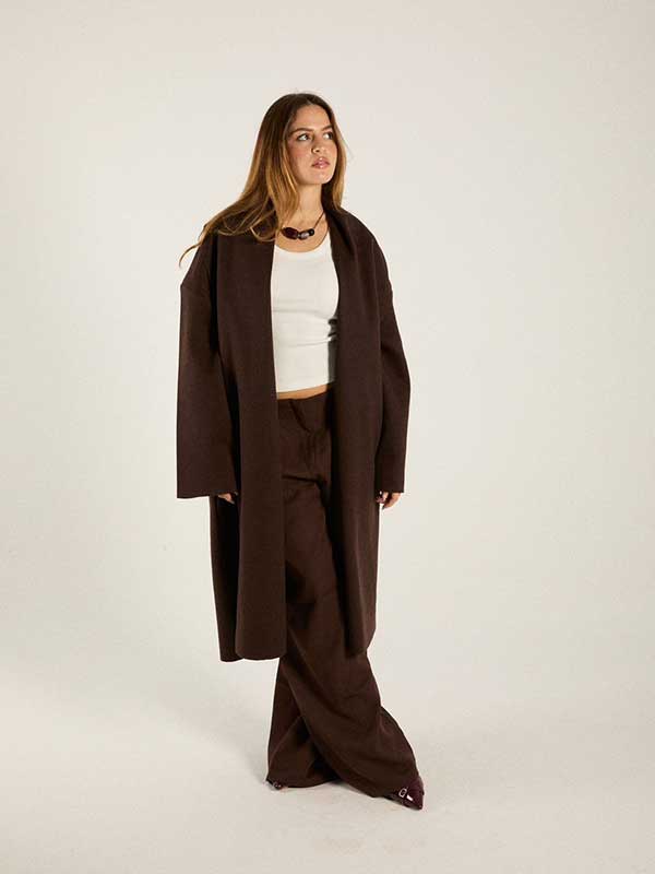 Chocolate Oversized Coat 2