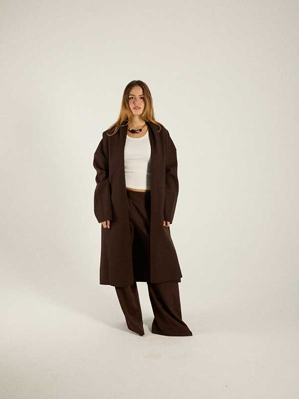 Chocolate Oversized Coat 3