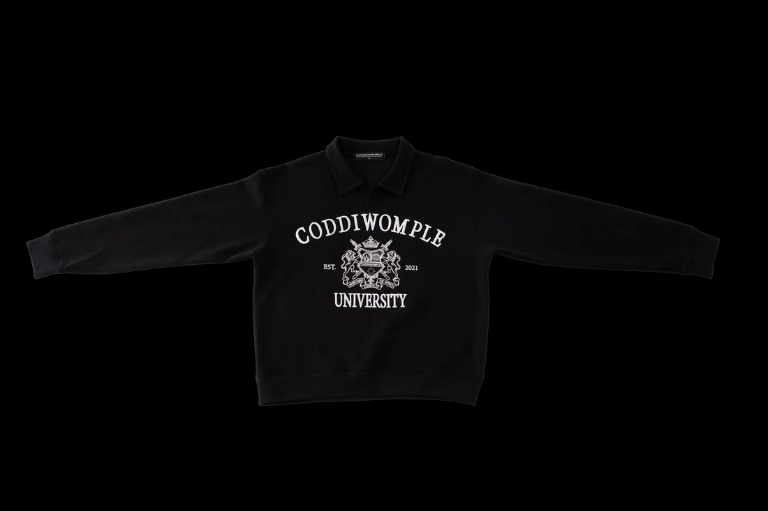 Coddiwomple University Polo In Black