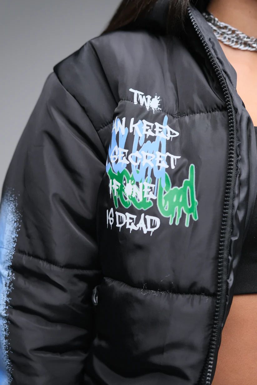 Street Art Waterproof Puffer Jacket 8